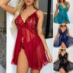 【S-3XL】✨💖Лек дантелен секси комплект с Push Up ефект