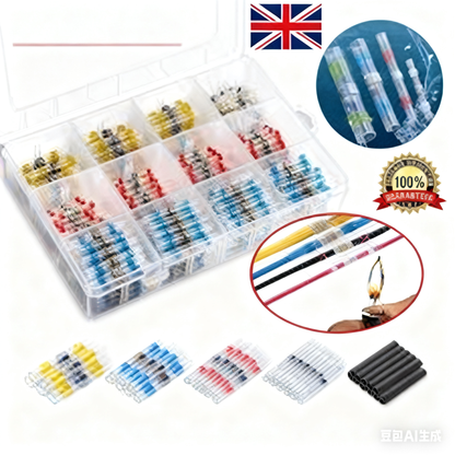 【100 komada】 popravak puknuća žice, komplet konektora termoskupljajuće žice