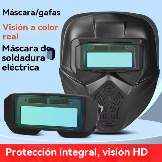 🛡️🔥Maska + okulary 2 w 1: prawdziwe kolory, pełna ochrona