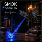🐉🔥 Lampa LED 3D z ziejącym ogniem smokiem | Dekoracja biblioteczna z fantazją i blaskiem