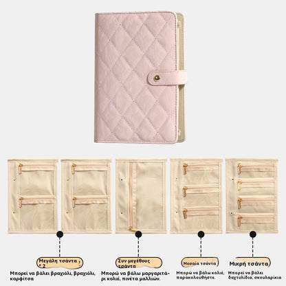 🔥 Gorące 50% zniżki 🔥🔥 Stylowa, przenośna torba do przechowywania biżuterii ze wzorem w kratkę