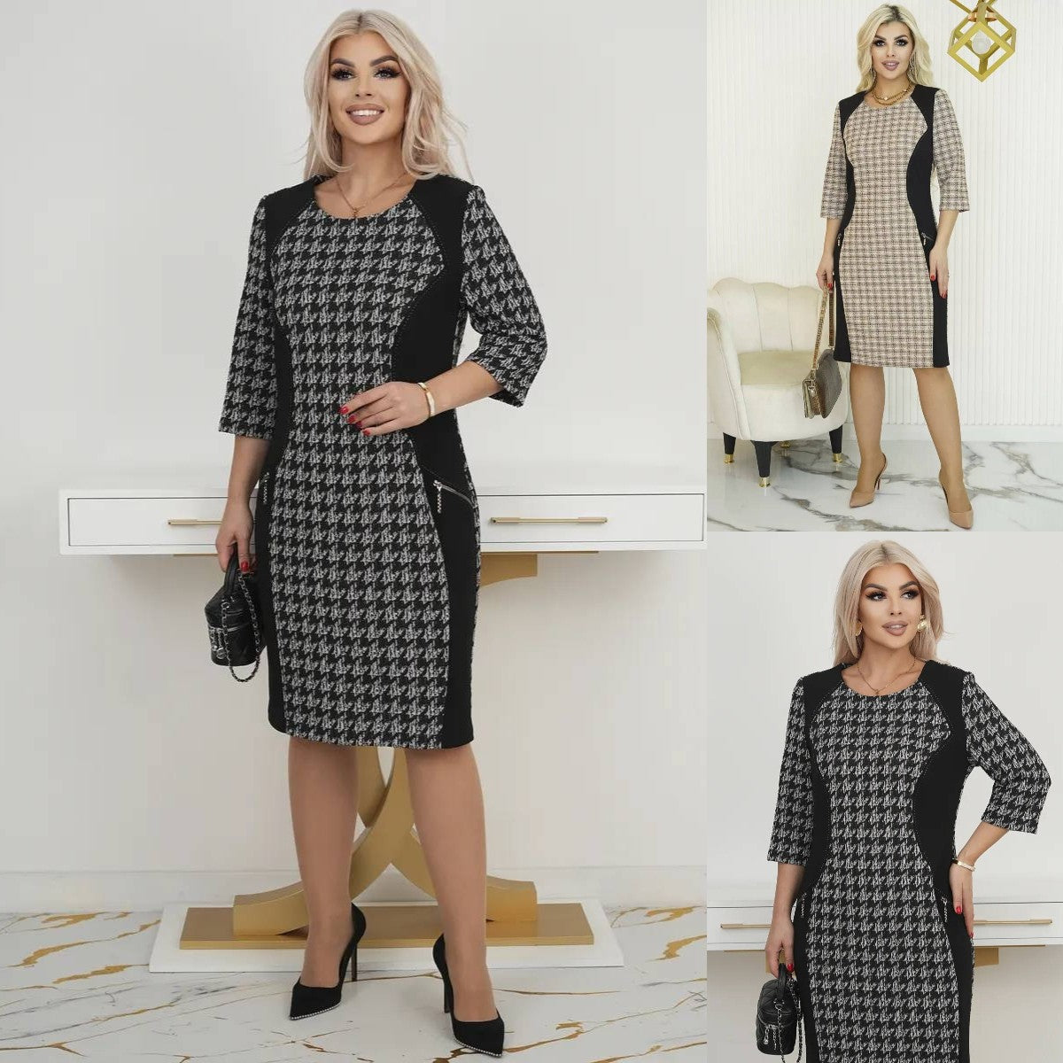 💜💚【S-5XL】Wysokiej jakości sukienka modowa