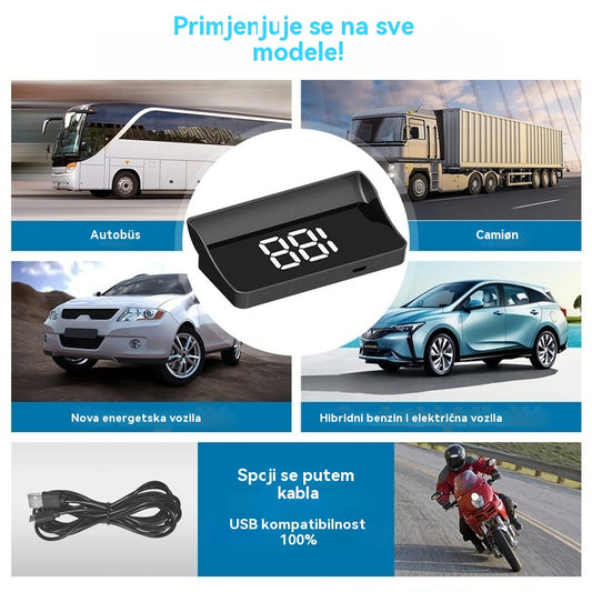 🚗Automobilski HUD zaslon｜HD GPS projekcija｜Brzina u stvarnom vremenu i sigurnija vožnja
