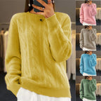 【S-2XL】2025 Едноцветен висококачествен мек и удобен вълнен пуловер