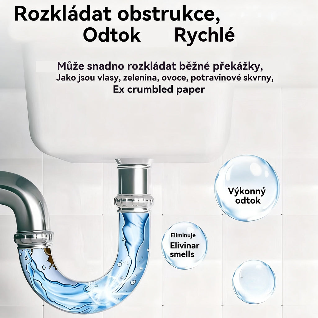 🛁💦【Kúp 1 a získaj 1 zadarmo】🌟Čistič drezov a odtokov - Pena s vysokou hustotou vyrobená z extraktov a rozkladajúcich enzýmov.