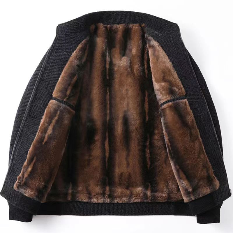 【50-100KG】Nowa męska kurtka zimowa, pogrubiona, szenilowa