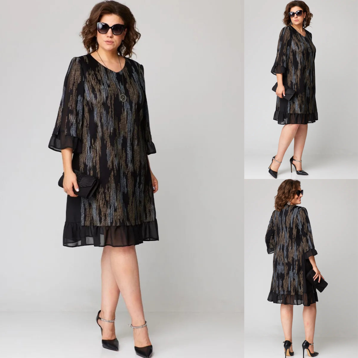 👗【S-5XL】Дамска висококачествена рокля, удобна и елегантна