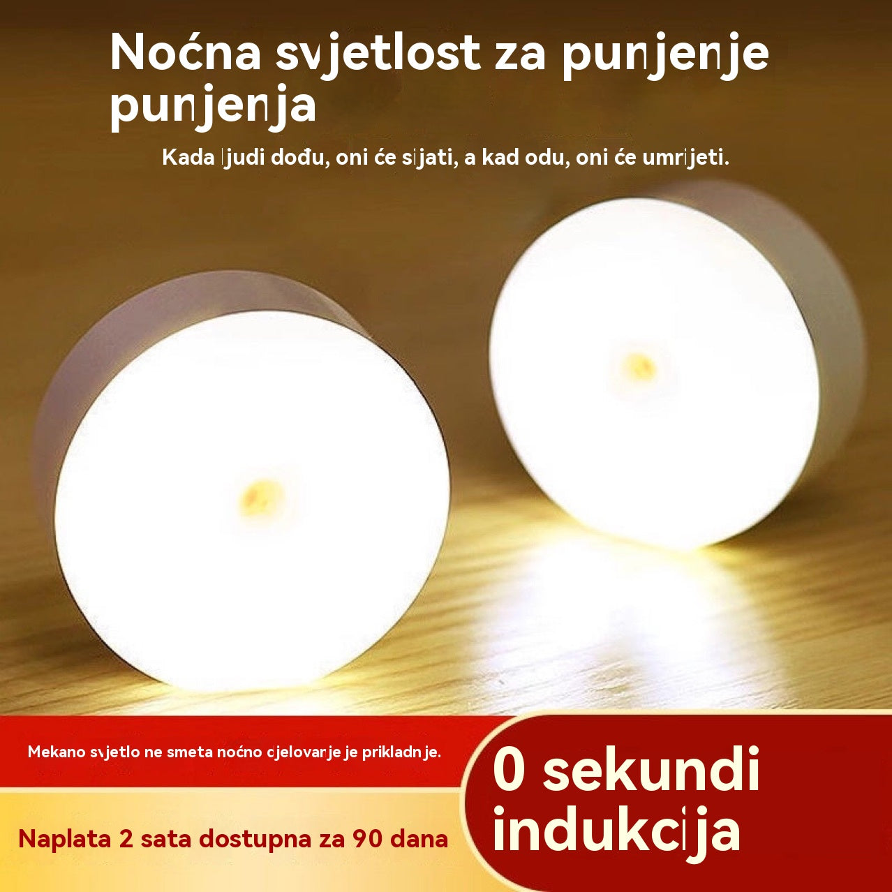 🏡💡Pametno LED svjetlo koje osjeća ljudsko tijelo, jednostavno za punjenje i praktično