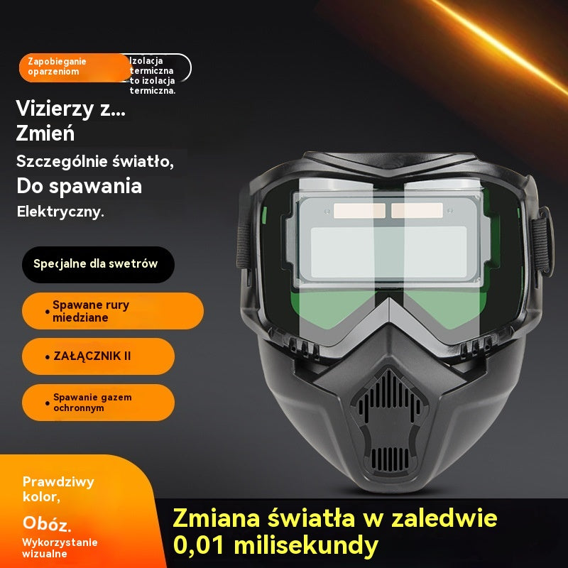 ⚡Automatycznie przyciemniany hełm spawalniczy zapewniający bezpieczeństwo oczu