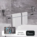 🚿✨【60-120cm】Nastaviteľná prísavková tyč na uteráky: Nie je potrebné vŕtať, nepoškodzuje sa, pohodlne sa drží.