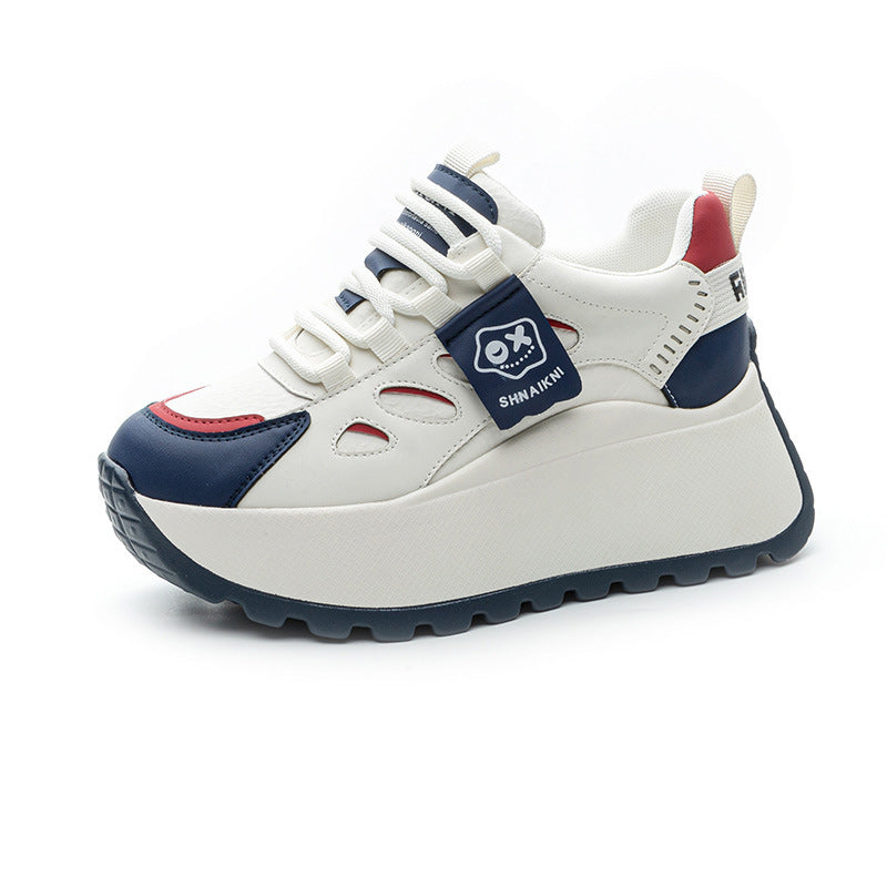 👟✨【+5 cm výška】Ležérne športové tenisky s hrubou podrážkou – moderné, pohodlné a ľahko sa kombinujú 💫