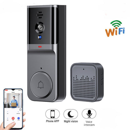 🔥Bezprzewodowy dzwonek do drzwi z kamerą: 1080P, kąt widzenia 170°, ekran 4,3 cala, wodoodporność zewnętrzna IPX65, widzenie nocne