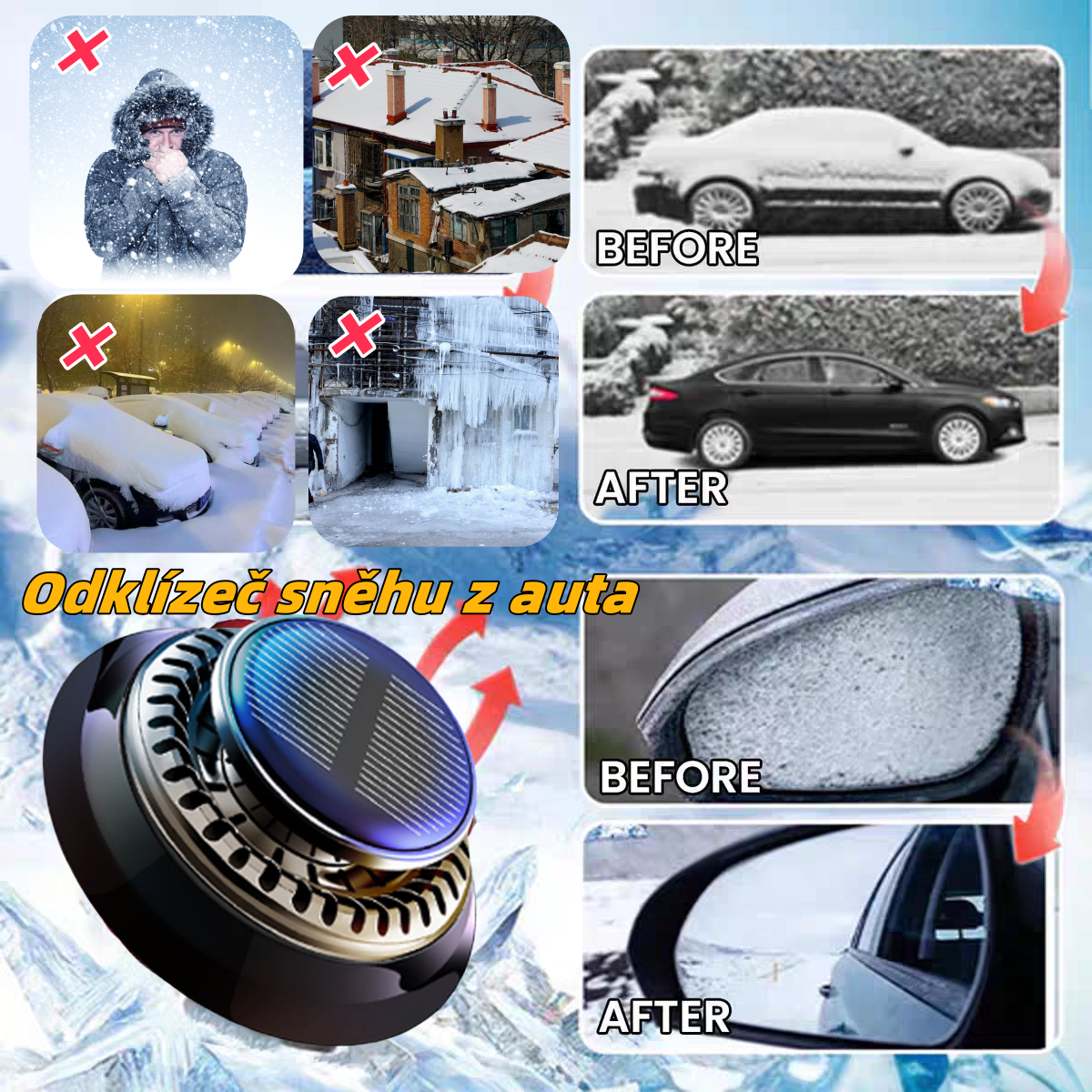 ⛄🚗【Niezbędne akcesoria zimowe】Urządzenie do usuwania zamarzania i śniegu z interferencją elektromagnetyczną molekularną