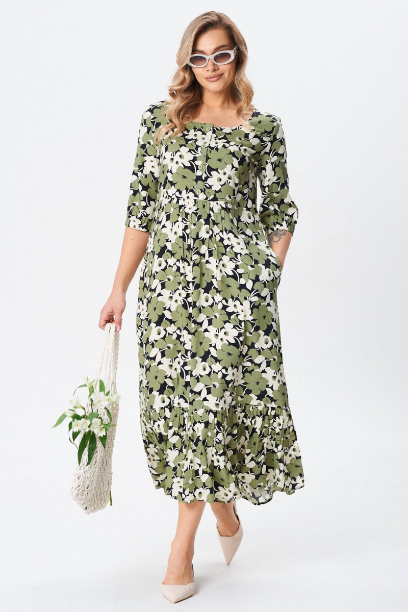 🔥Намаление 40% + Наложен платеж🔥👗【S-5XL】Дамска свободна памучна рокля, голям размер, удобна и дишаща, перфектна за пролетно-летния сезон