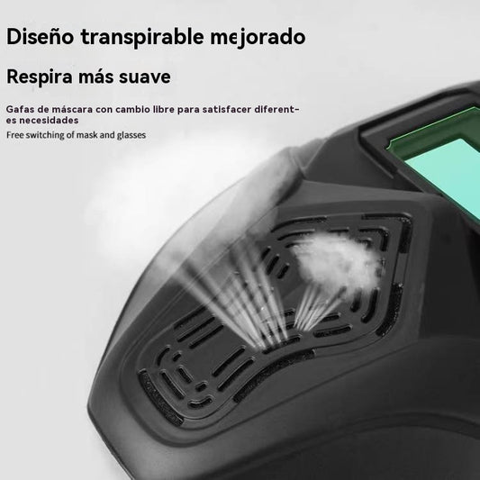 🛡️🔥Maska + okulary 2 w 1: prawdziwe kolory, pełna ochrona