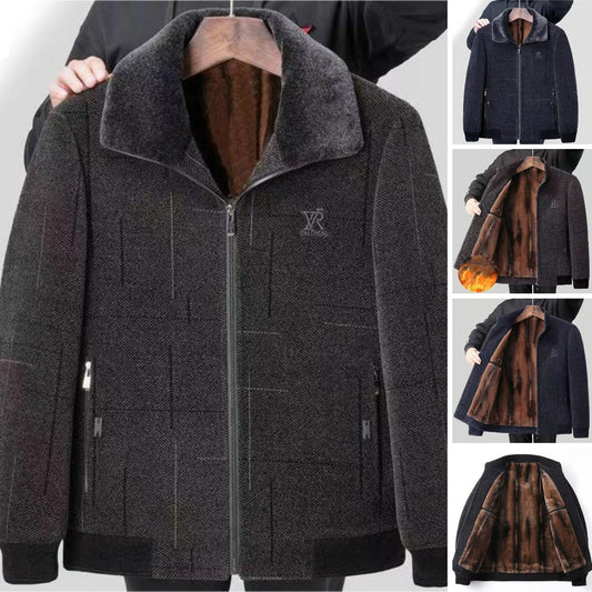 【50-100KG】Nowa męska kurtka zimowa, pogrubiona, szenilowa