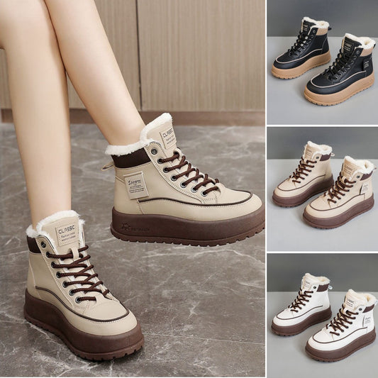 【35-40】Damskie zimowe, ciepłe, bawełniane, casualowe buty za kostkę