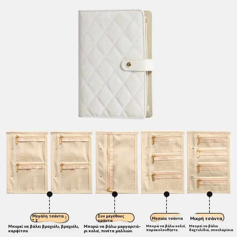 🔥 Gorące 50% zniżki 🔥🔥 Stylowa, przenośna torba do przechowywania biżuterii ze wzorem w kratkę