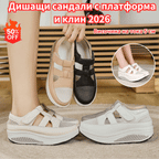 🔥Ограничено намаление🔥【35-41】Нови летни сандали с дебела подметка, велкро и перфорирани детайли за 2026 г.