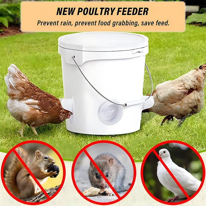 🐓【5 hranilica + 1 otvarač rupa】Automatska hranilica za kokoši, patke i guske