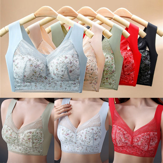 👙💥【Plaćanje pouzećem】【Pakiranje od 3】💕Bešavni grudnjak za veće veličine, prozračan i podesiv【40 kg – 100 kg】