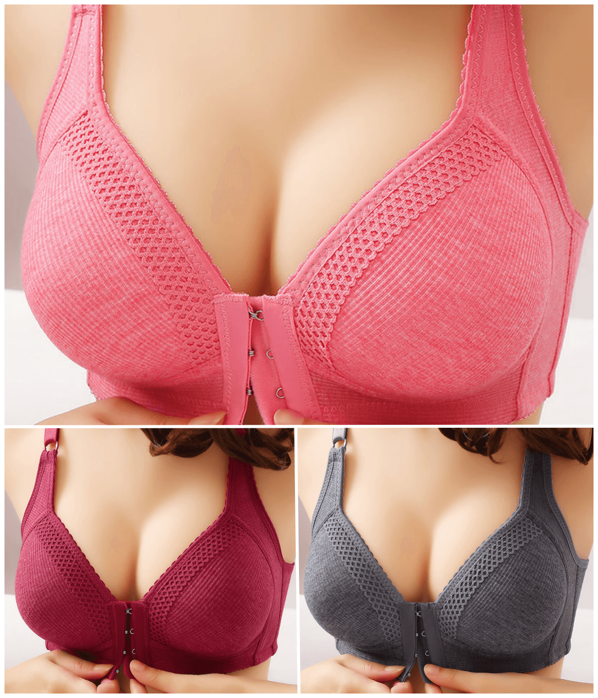 💥【3 komada】Visokokvalitetni push-up grudnjak bez šavova, moderan i seksi, sprečava opuštanje