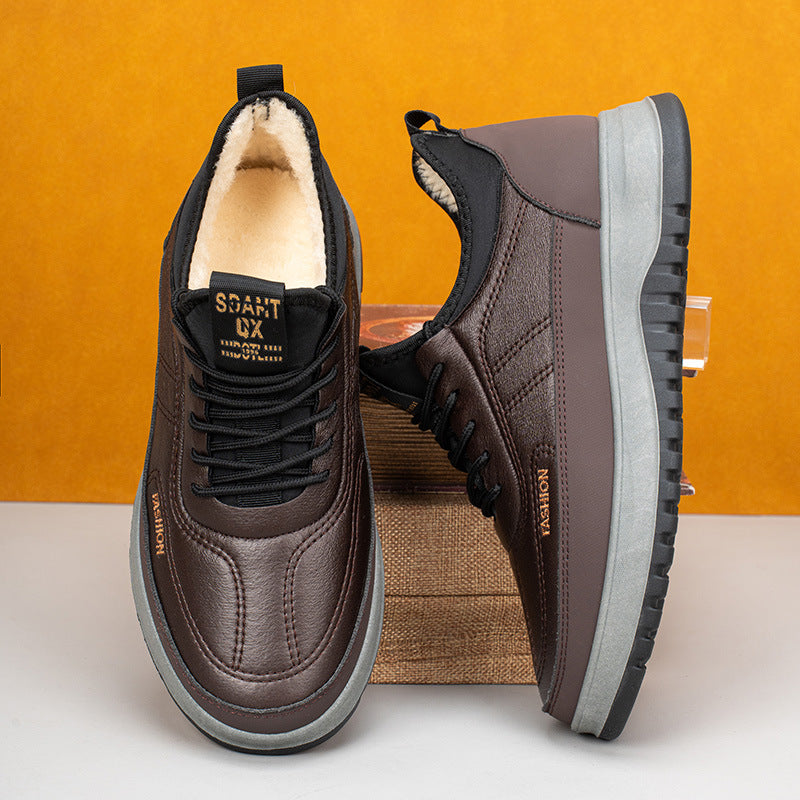 ⛄🔥2025 Nove muške zimske ležerne sportske cipele, prava koža, vodootporne, mekani potplat od brušene kože