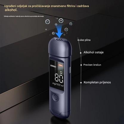 🍷 Visokoprecizni prijenosni mjerač alkohola – Izmjerite razinu prije vožnje