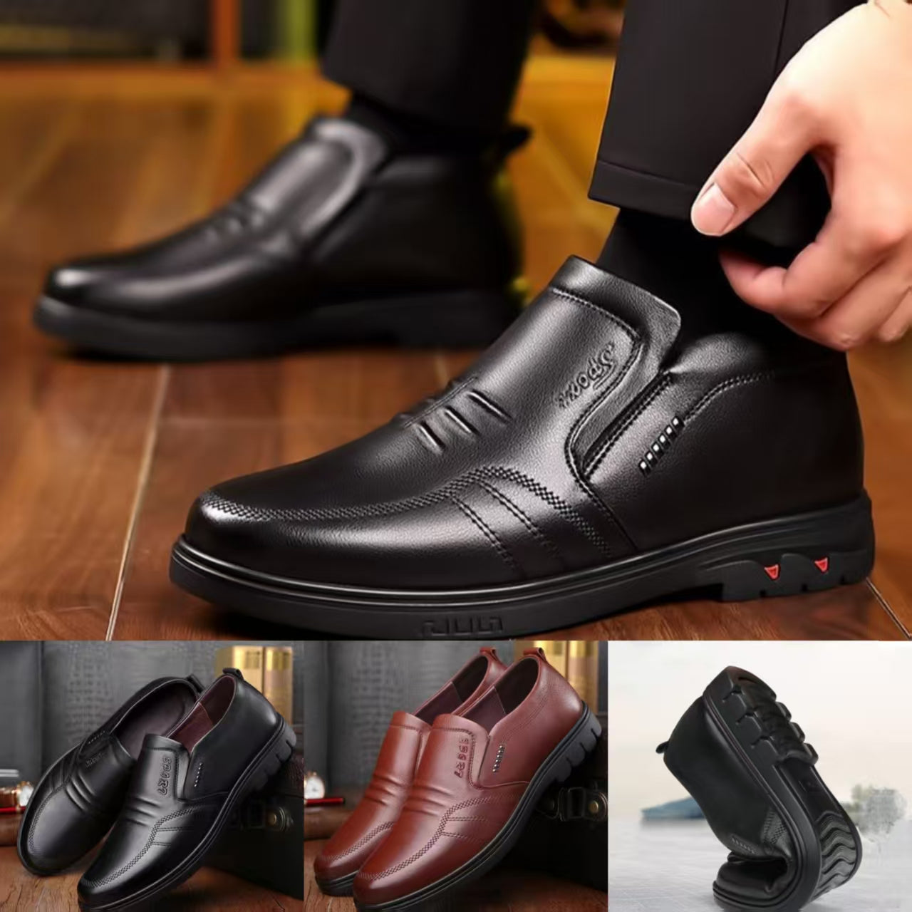 🔥Posebne ponude na rasprodaji【30%OFF】【39-44】2025 Muške ležerne sportske cipele, prava koža, mekani potplat, neklizajuće, prozračne