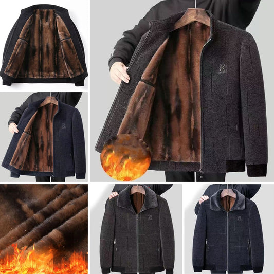 【50-100KG】Nowa męska kurtka zimowa, pogrubiona, szenilowa