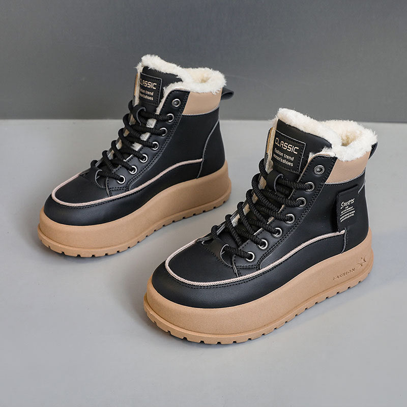 【35-40】Damskie zimowe, ciepłe, bawełniane, casualowe buty za kostkę