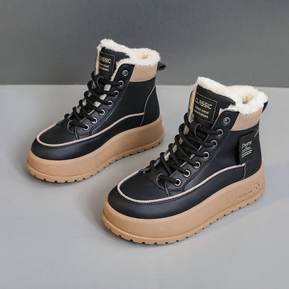 【35-40】Damskie zimowe, ciepłe, bawełniane, casualowe buty za kostkę