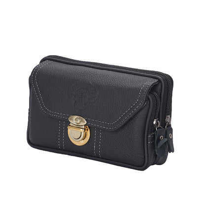 🔥😎Nova muška futrola za mobitel od kravlje kože s horizontalnim rezom i krznom punog zrna - 4190802