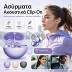 ⏳ Oferta ograniczona czasowo ⏰ Bezprzewodowe słuchawki z klipsem i technologią przewodzenia dźwięku przez kości – lekkie, bezprzewodowe, z redukcją hałasu