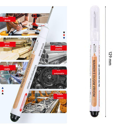 👍20 mm dugi marker s vrhom za duboke rupe, specijalni marker na bazi ulja za obradu drva, pogodan za keramiku, ugradnju u kupaonici, ukrasno pričvršćivanje i označavanje drva