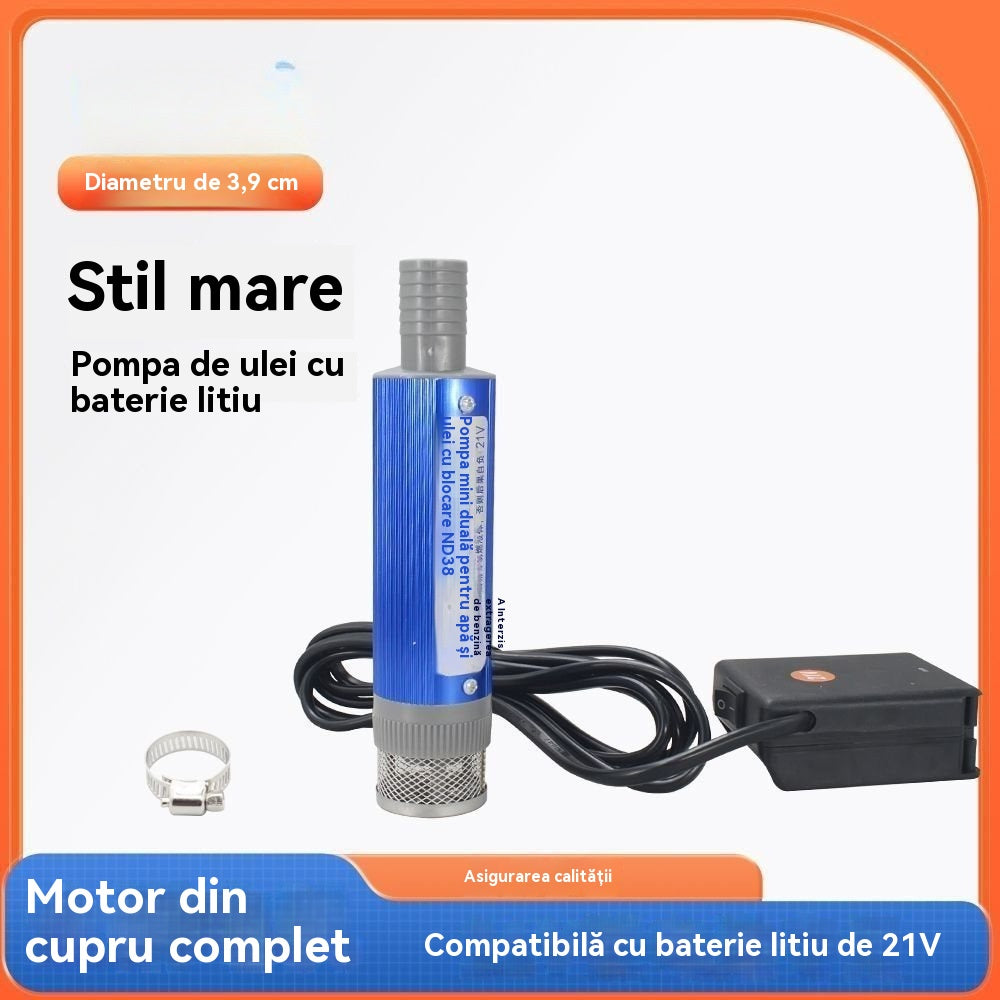 💥🔥Nowa pompa olejowa Denaqi na baterie litowe, 21 V, pompa oleju i wody podwójnego zastosowania, bateria litowa