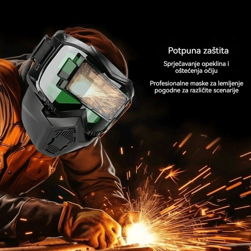 😎 Potpuno automatska kaciga za zalogaje s zaštitnom maskom i glavnom izmjenom svjetla za zalogaje
