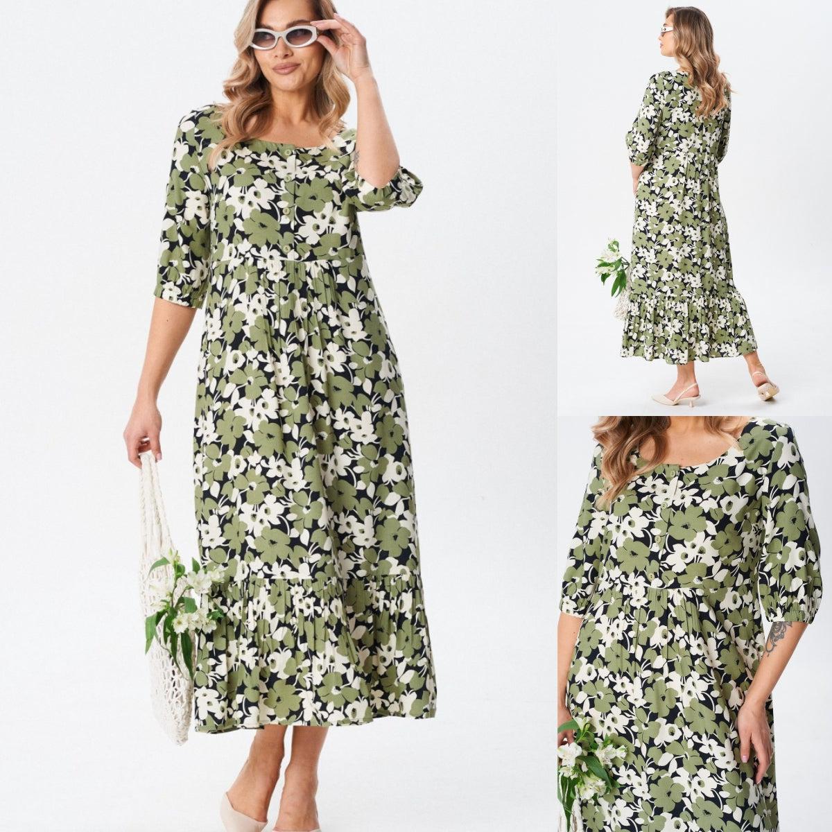 🔥Намаление 40% + Наложен платеж🔥👗【S-5XL】Дамска свободна памучна рокля, голям размер, удобна и дишаща, перфектна за пролетно-летния сезон