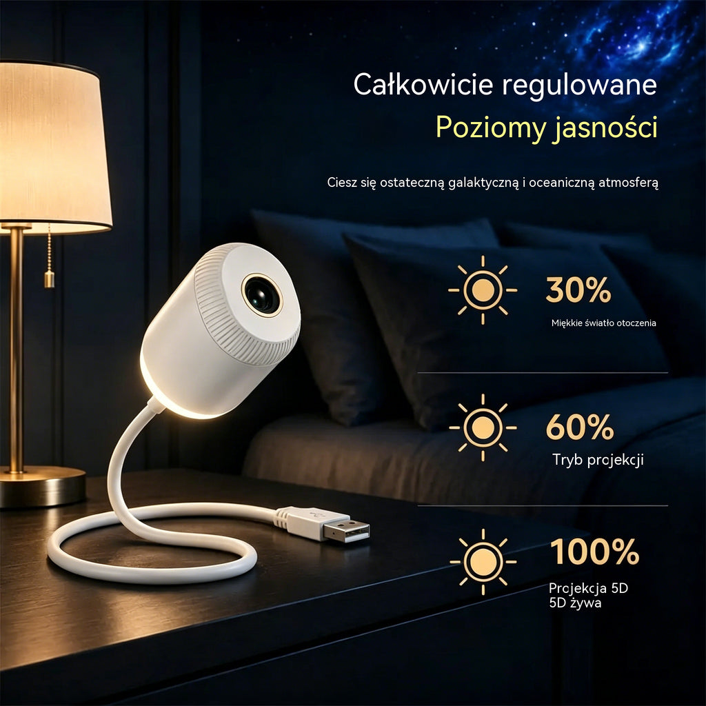 💡 Inteligentna projekcja nowej generacji: dynamiczna, inteligentna projekcja holograficzna 5D w wysokiej rozdzielczości.
