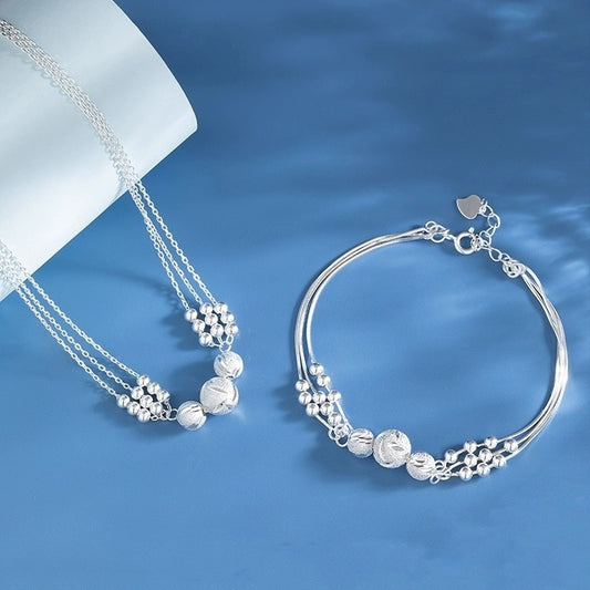 🔥【Kupite jedan, dobijte drugi gratis】🔥✨Lagana i luksuzna ogrlica + narukvica od perli za sreću