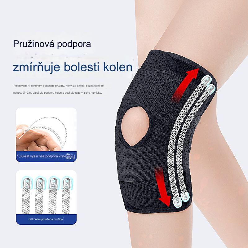 🦵 Dvojité pružinové chrániče kolien, vhodné na beh, cyklistiku, hranie lopty a iné športy