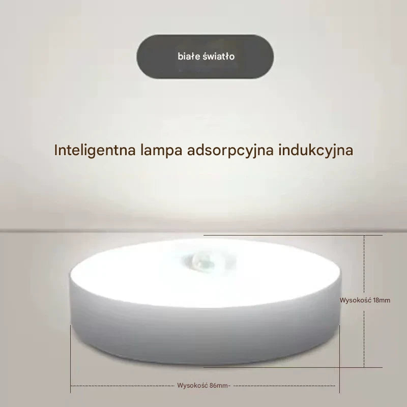 Lampka LED z Czujnikiem Ruchu Akumulatorowa Magnetyczna (Pack 4 Sztuki) - Łatwa Instalacja na Magnes