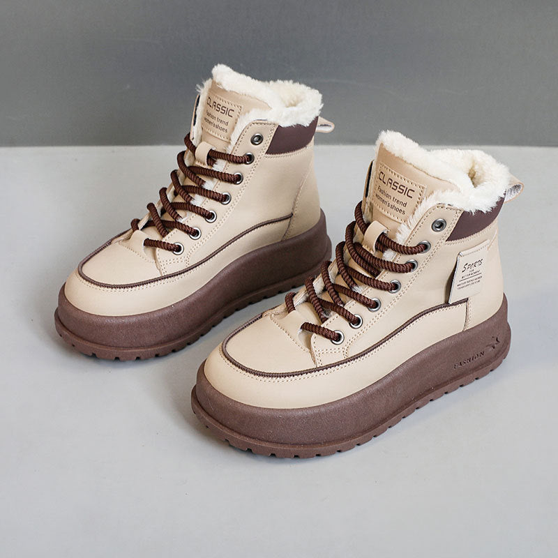 【35-40】Damskie zimowe, ciepłe, bawełniane, casualowe buty za kostkę