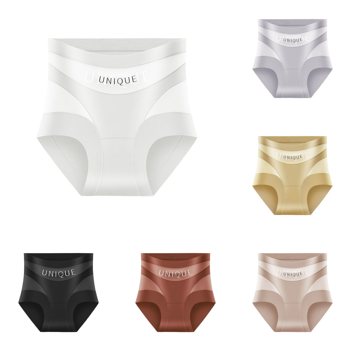 (6 броя)  Антибактериално бельо за коремче с висока талия