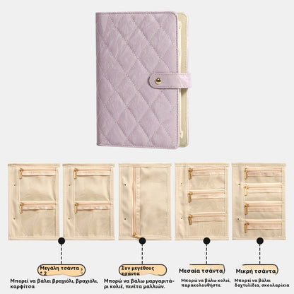 🔥 Gorące 50% zniżki 🔥🔥 Stylowa, przenośna torba do przechowywania biżuterii ze wzorem w kratkę