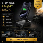 🔥 3 w 1: głośnik Bluetooth + ładowarka + stojak 360° na telefon komórkowy 📱🔊⚡