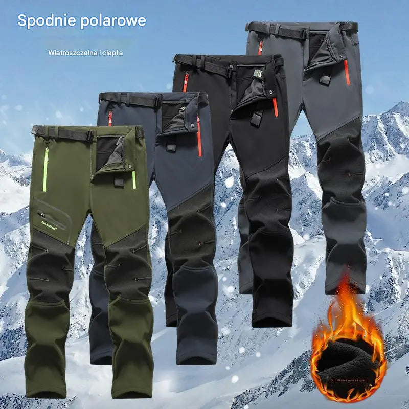 🏃‍♂️【S–5XL】2026 Nowe męskie spodnie outdoorowe na jesień i zimę – ciepłe, polarowe, wodoodporne i wiatroszczelne