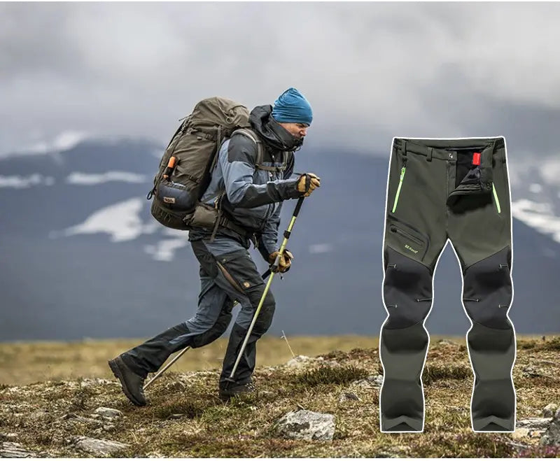 🏃‍♂️【S–5XL】2026 Nowe męskie spodnie outdoorowe na jesień i zimę – ciepłe, polarowe, wodoodporne i wiatroszczelne