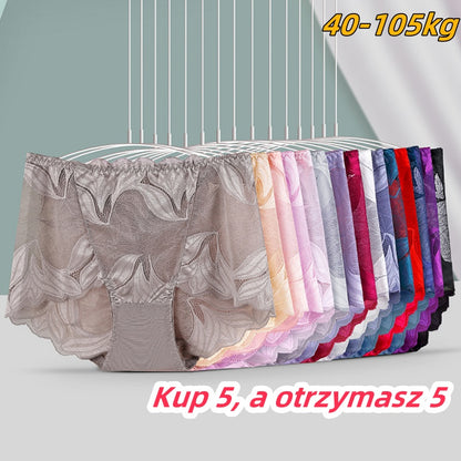 🔥【49% OFF】【40-105kg】 Seksowna, oddychająca damska bielizna ze średnim stanem