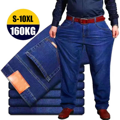 👖😎【50% popusta🔥】【S-10XL】😍 Muške rastezljive traperice veće veličine, ležerne široke ravne hlače, mogu se nositi do 160 kg ili više
